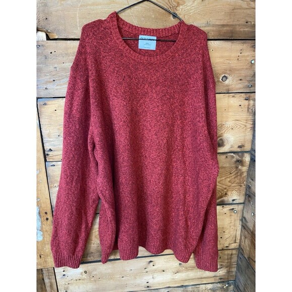 Old Navy Sweater Men’s 3X Maroon Crewneck Cozy Cotton Blend - Picture 1 of 8